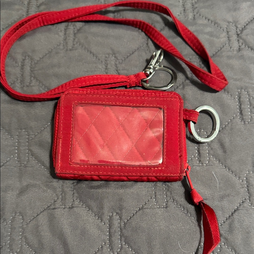 Vera Bradley Red Quilted ID Wallet